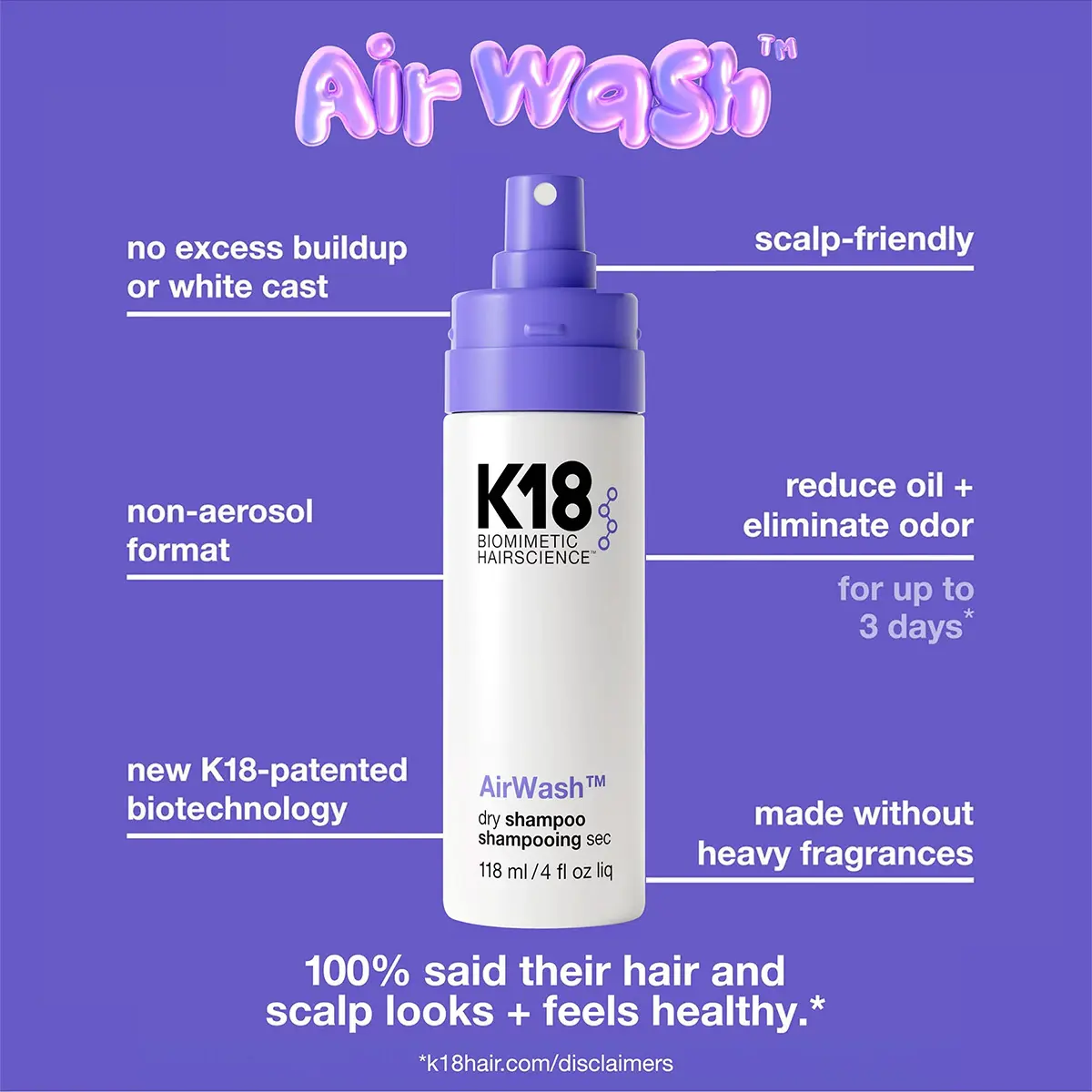 K18 Airwash Dry Shampoo 118 ml - view 8