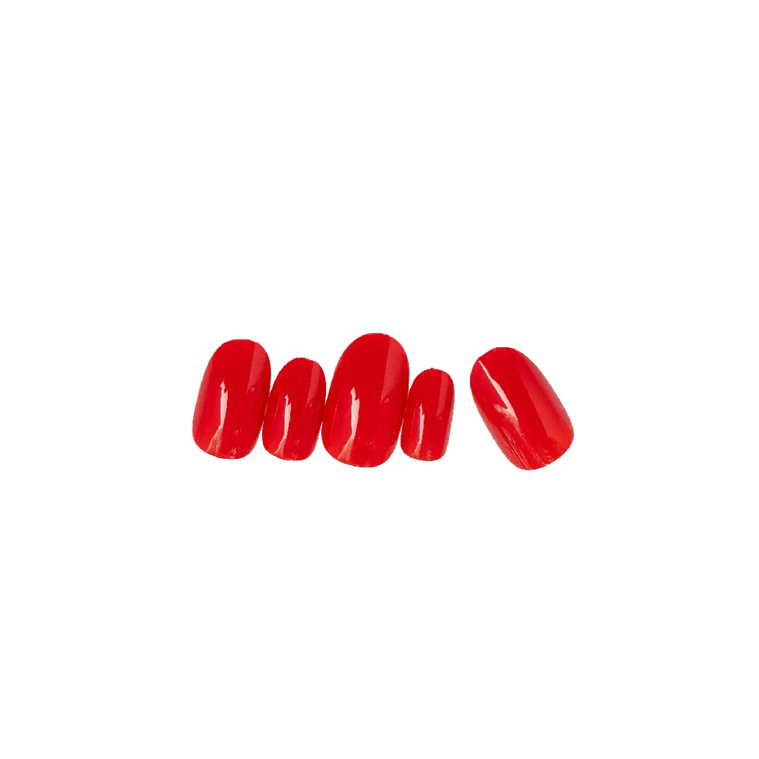 Loca Ready Nails Red Colour Oval Shape - view 6