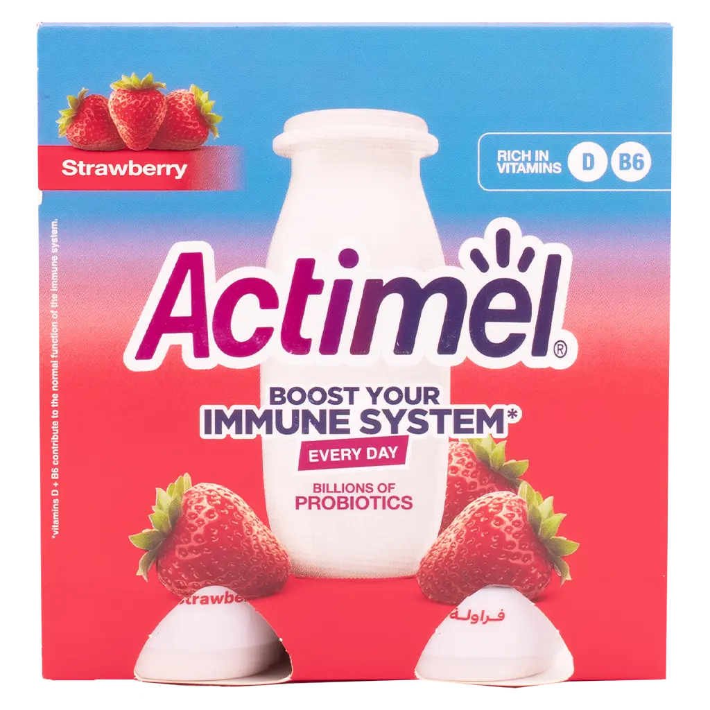 Actimel Laban Strawberry Low Fat 4 pcs 93 ml - view 3