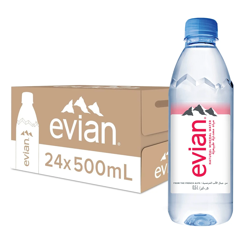 Evian Natural Mineral Water 24 pcs 500 ml
