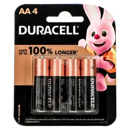 Duracell Alkaline Batteries AA 4 Pcs