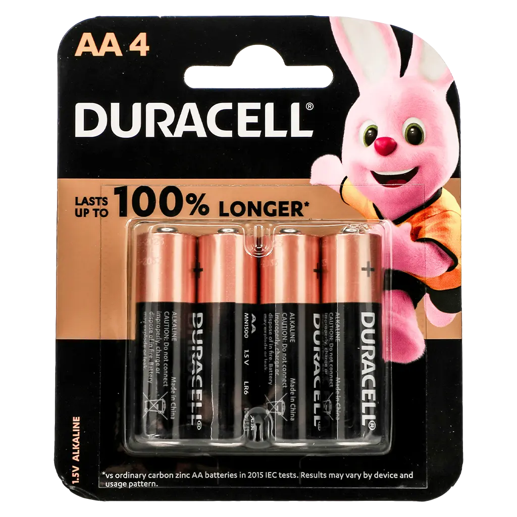 Duracell Alkaline Batteries AA 4 Pcs - view 1