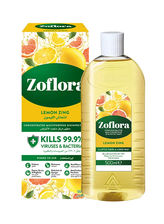 Zoflora Multipurpose disinfectant cleaner Lemon Zing 500 ml - view 5