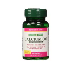 Nature Bounty  Calcium 600 Plus Vitamin D. Tablets 60'S