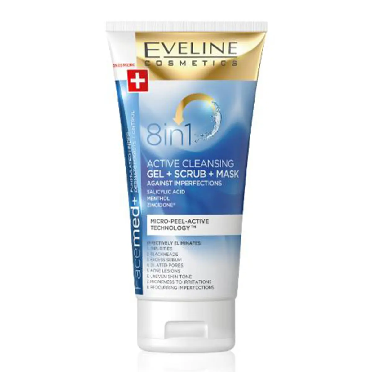 Eveline Facemed+ 8In1 Active Cleansing Gel+Scrub+Mask 150 ml - view 1