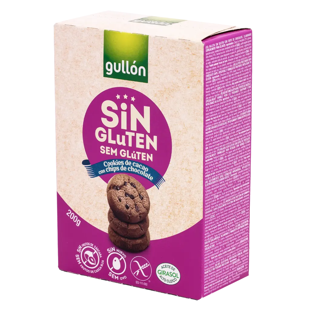 Gullon Cookies With Chocolate Chips Gluten Free 200 gm - view 1