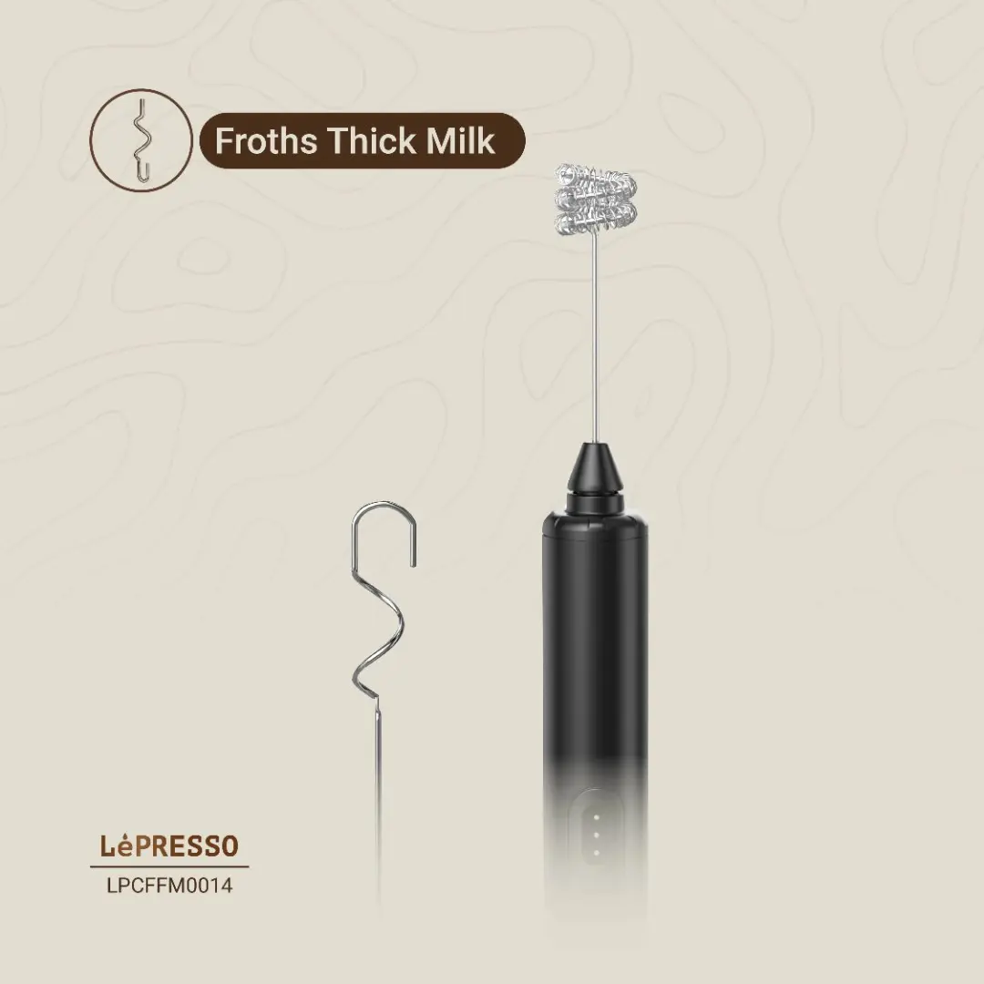 LePresso Forthmate Milk Frother With Interchangeable Whisks - view 3