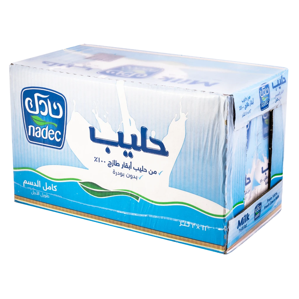 Nadec Full Fat Milk 12 pcs 1 L