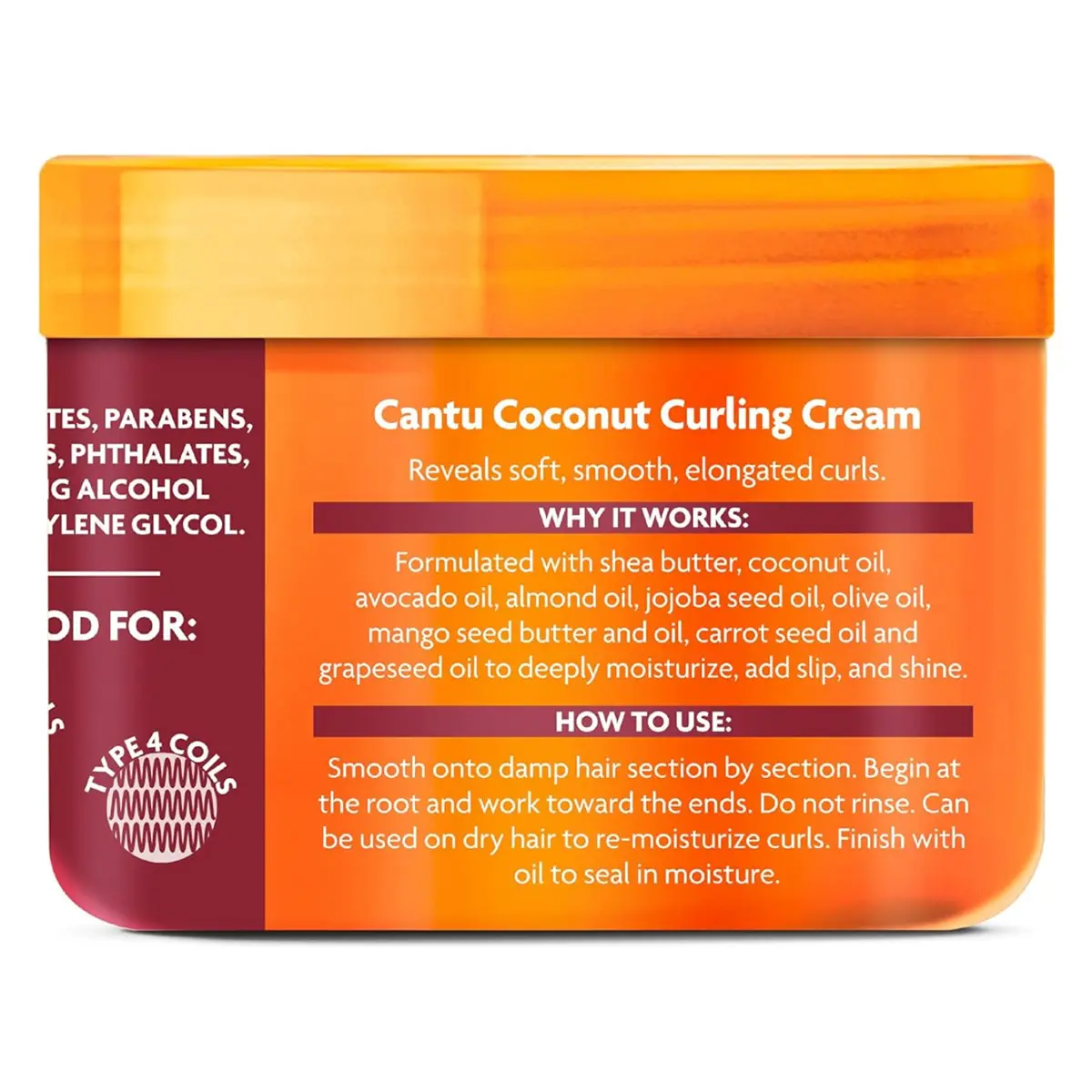 Cantu Shea Butter For Natural Hair Coconut Curling Cream 340 gm - view 2