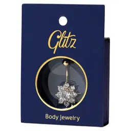 Glitz Body Ring Gold with Crystal spiral 