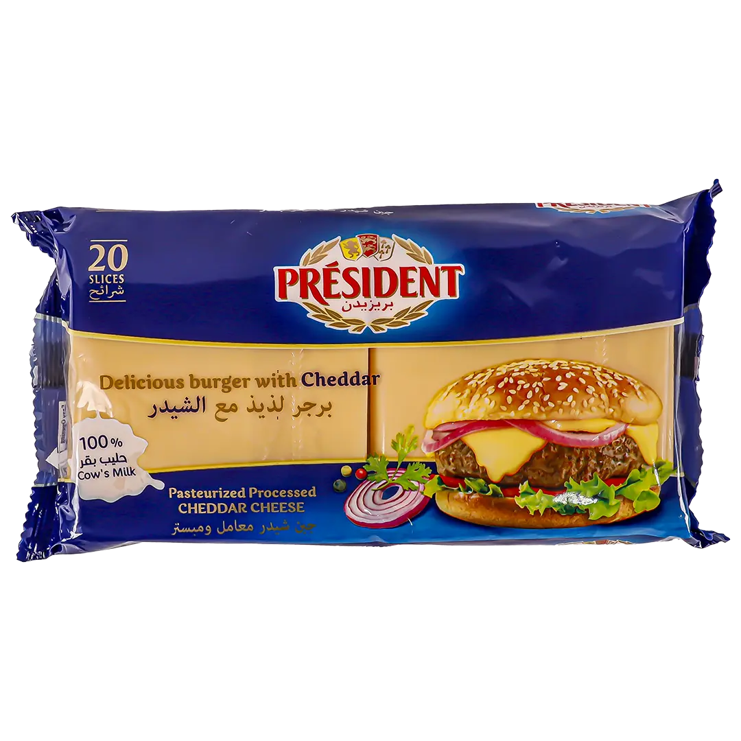 President Slices Burger Cheddar Cheese 400 gr - view 1