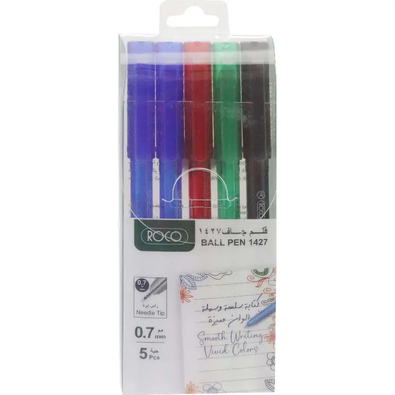 Roco Dry Ink Pen  0.7 mm   Assorted Colo 5 Pens - view 1