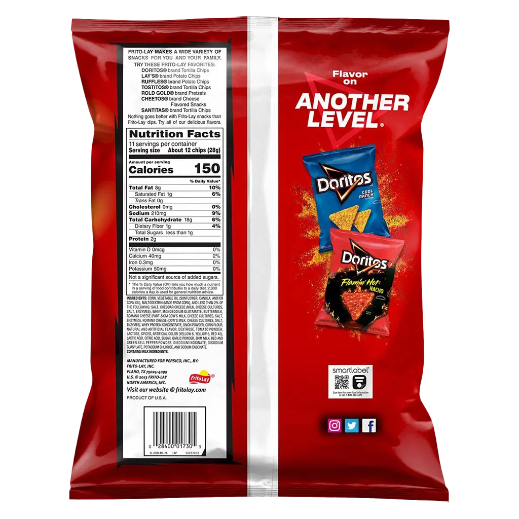 Doritos Tortilla Chips Cheese Flavor 311.8 gm - view 2