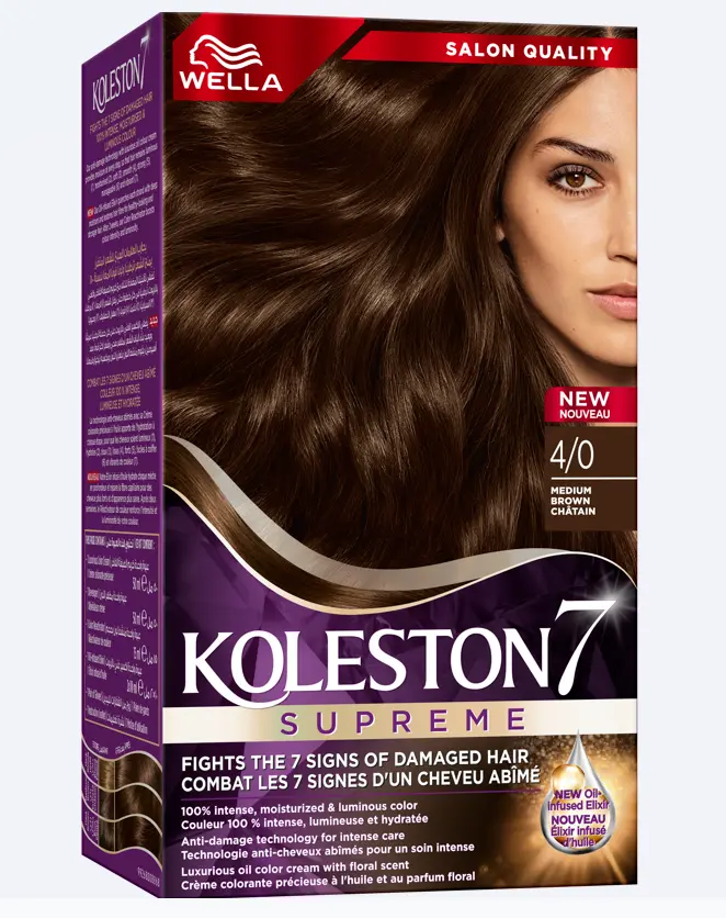 Wella Koleston Supreme 4/0 Medium Brown 50 Ml 25% OFF - view 1