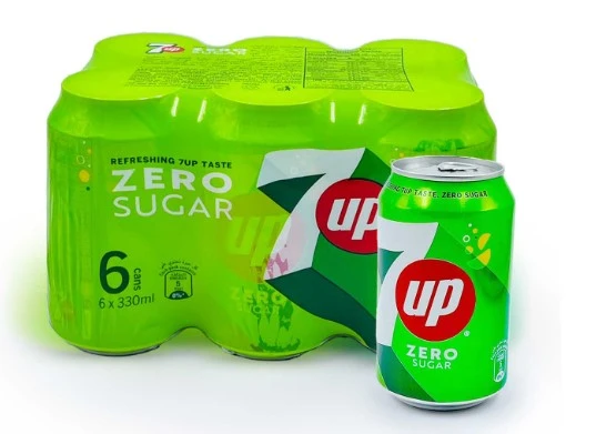 7 Up Free Soft Drink Can 300MlX6