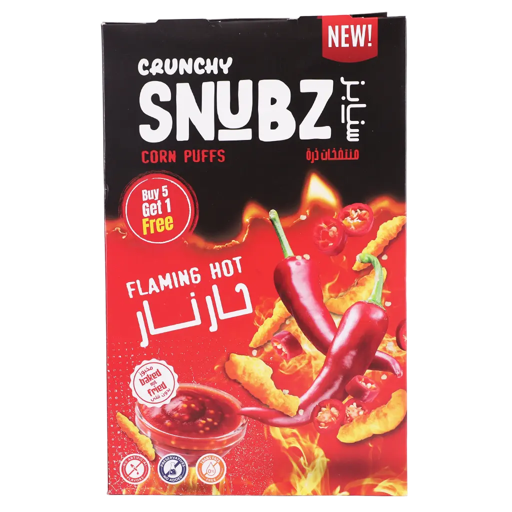 Snubz Corn Puffs Flaming Hot 6 pcs 30 gm - view 2