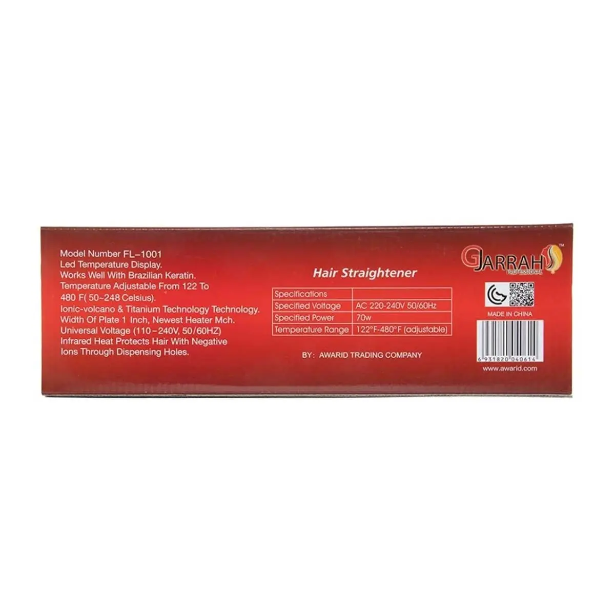 G.Jarrah Ceramic Hair Straightener 1001 - view 4