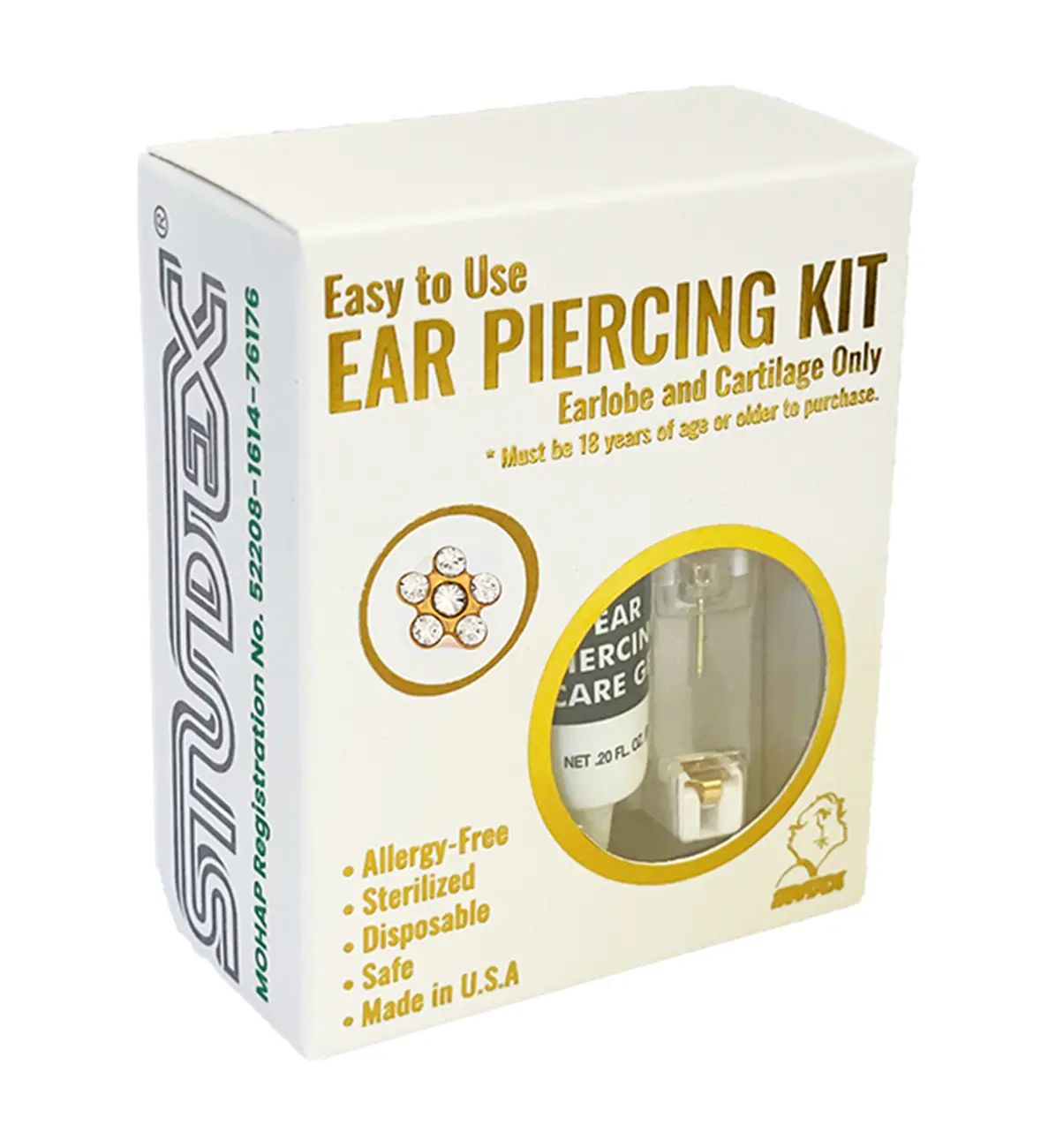 Studex Daisy April Crystal Gold Plated- Ear Piercing Kit - view 4