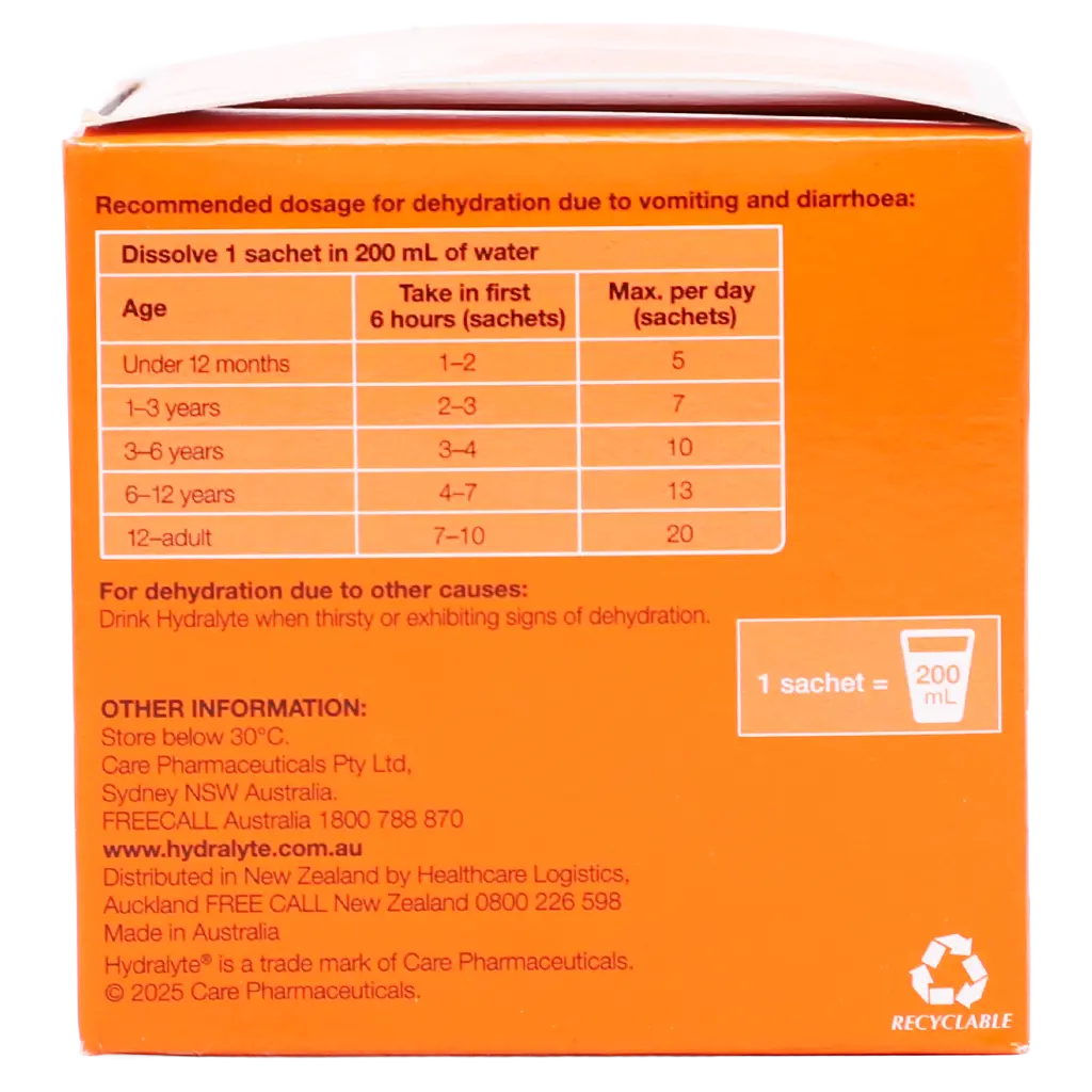 Hydralyte Orange Flavour 10 Sachets - view 4