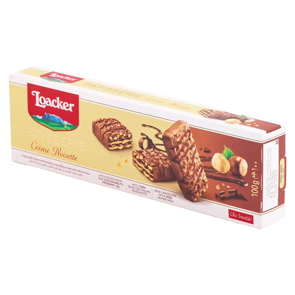 Loacker Patisserie Wafer Cream Hazelnut 100 gm - view 1