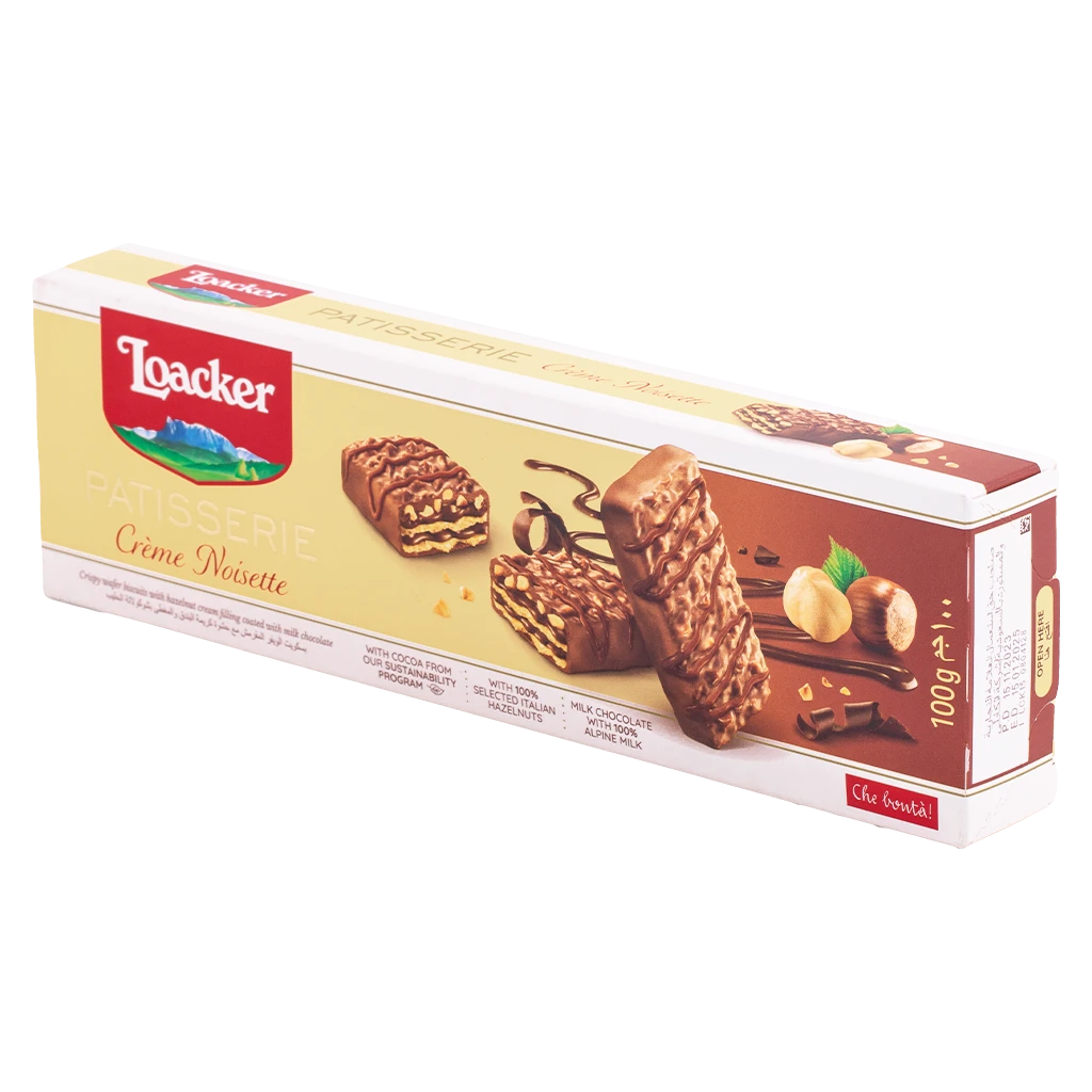 Loacker Patisserie Wafer Cream Hazelnut 100 gm