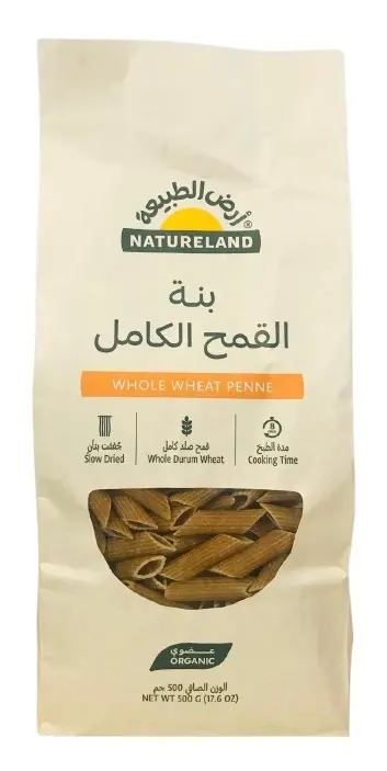 Natureland Organic Pasta Whole Wheat Penne 500 Gm - view 1