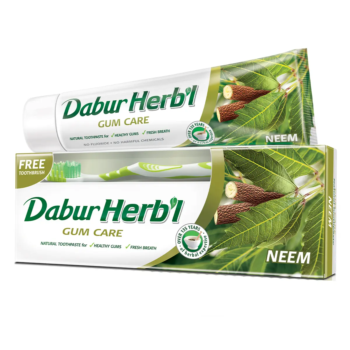 Dabur Herbal Toothpaste Neem + Toothbrush 150 gm - view 6