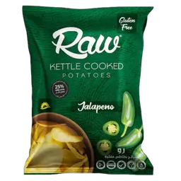 Raw Kettle Cooked Potato Chips With Jalapeno Gluten Free 100 gm