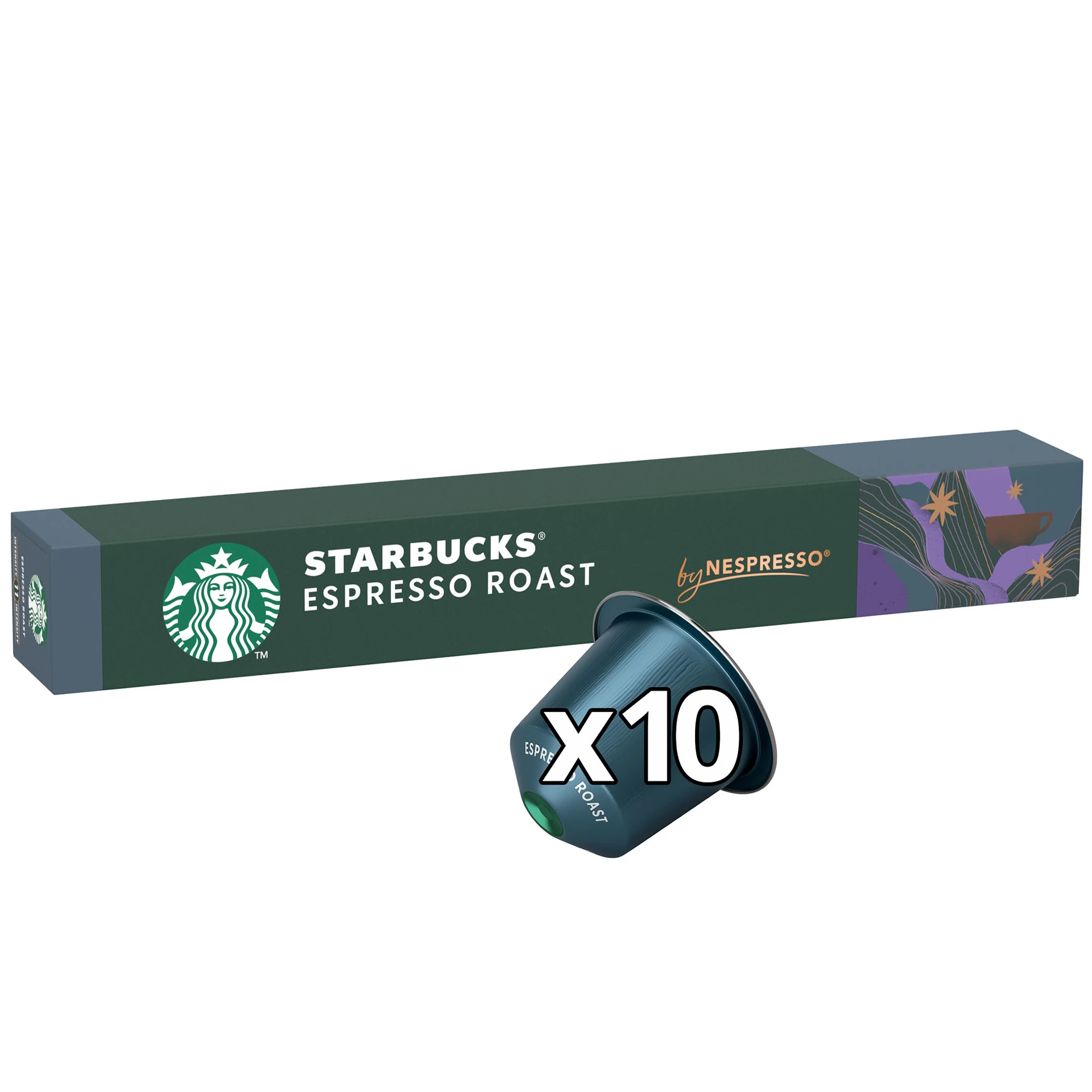Starbucks Espresso Roast By Nespresso Dark Roast Coffee 10 Capsules
