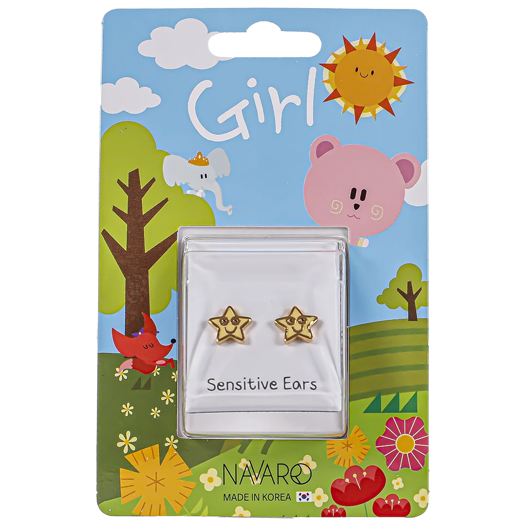 Navaro Elegant Medical Earrings Designed For Girls Gold G003