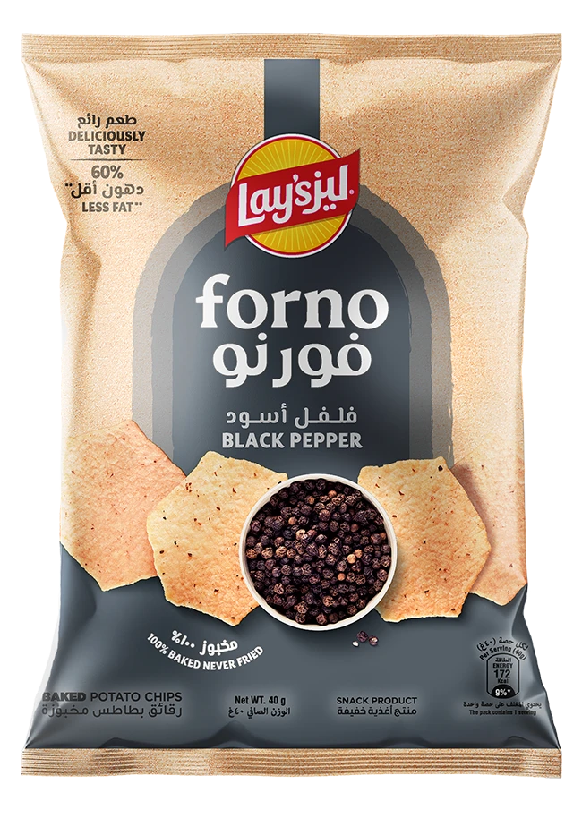 Lays Fonro Baked Potato Chips Black Pepper 40 gm