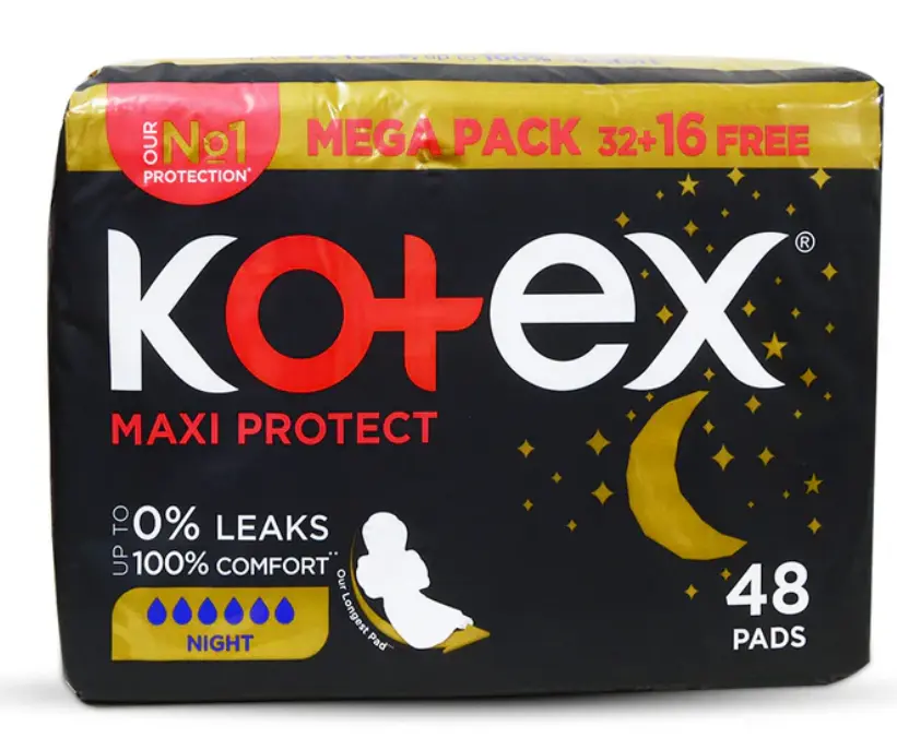 Kotex Maxi Protect Sanitary Pad with Wings Night 32+16 Free - view 1