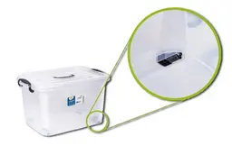 ‪Hobby ‬‫Storage Box Easy Handle With Lock With Wheels 50 L‬