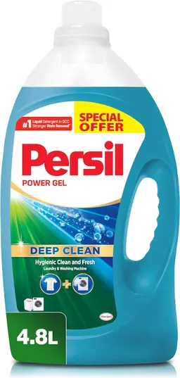 Persil Power Gel Laundry Detergent Low Foam 4.8 Ltr Promo