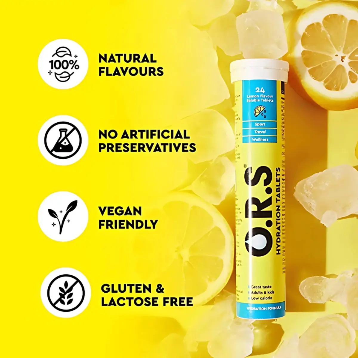 Ors Soluble Hydration Tablet Lemon Flavour 24 tablets - view 2