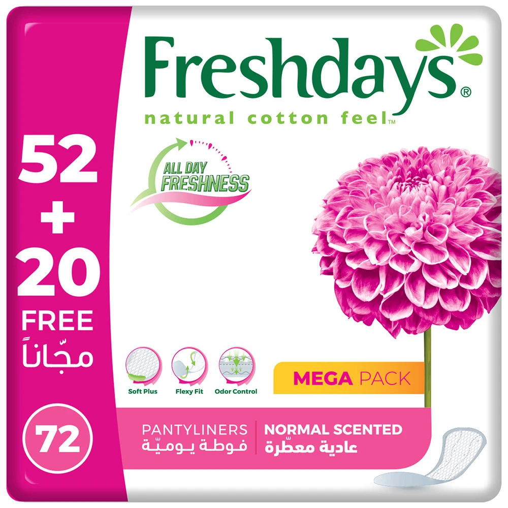 Freshdays Daily Liners Normal Scented 72 pads