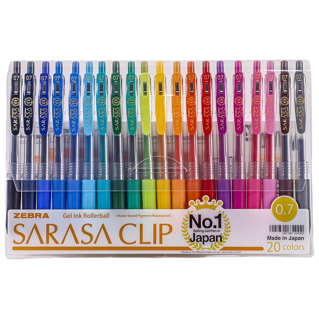 Zebra Sarasa Clip Pen  0.7 mm 20 Colors