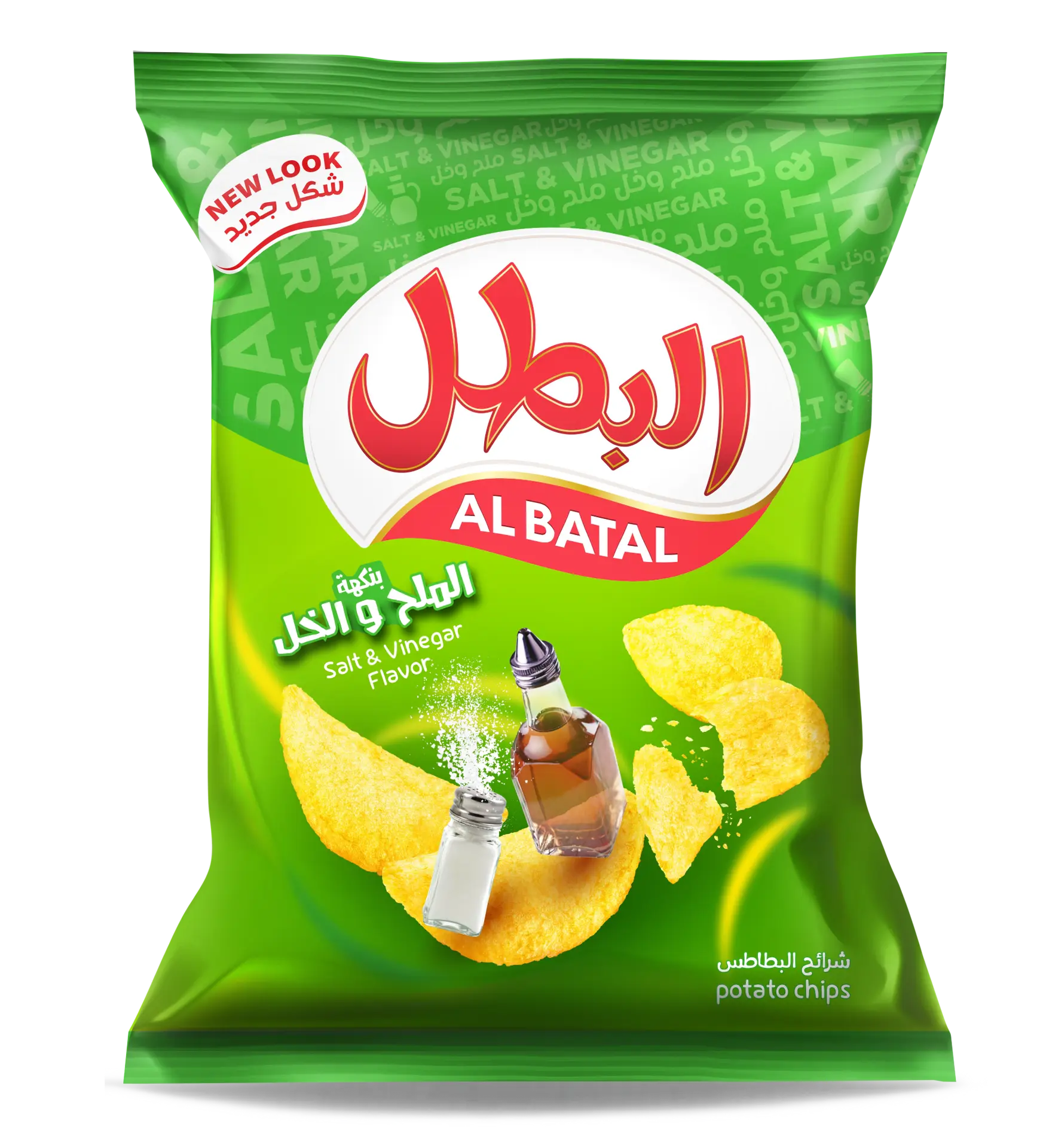 البطل رقائق بطاطس بالخل والملح 110 جم - view 2