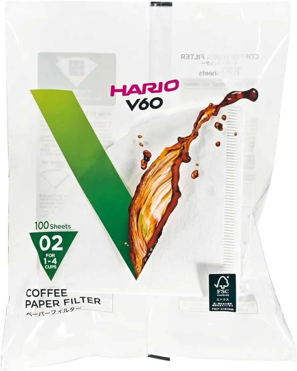 Hario V60 Paper Filters 02 White 100 Sheets - view 1