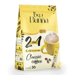 Bunna 2in1 Classic Coffee Sugar Free 30 Satches