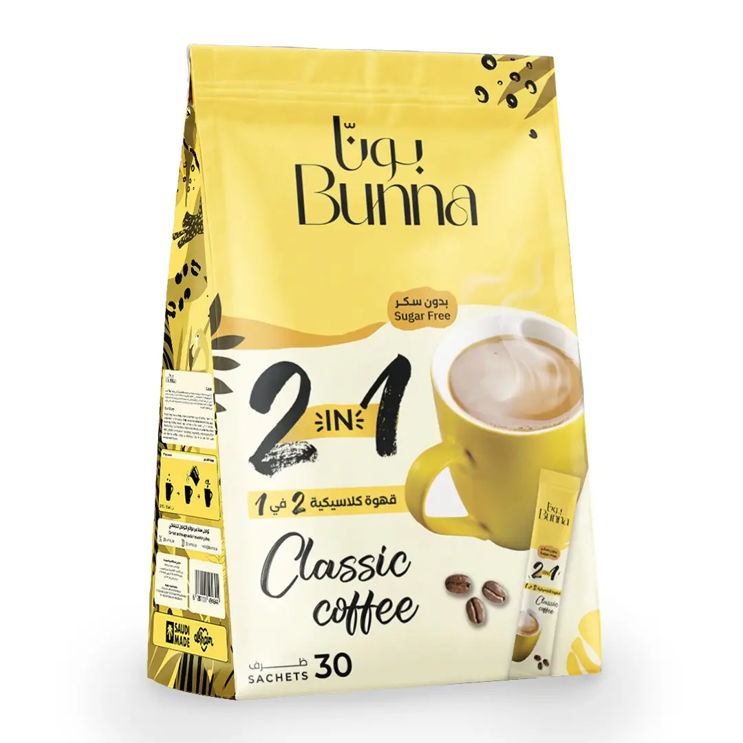 Bunna 2in1 Classic Coffee Sugar Free 30 Satches - view 1