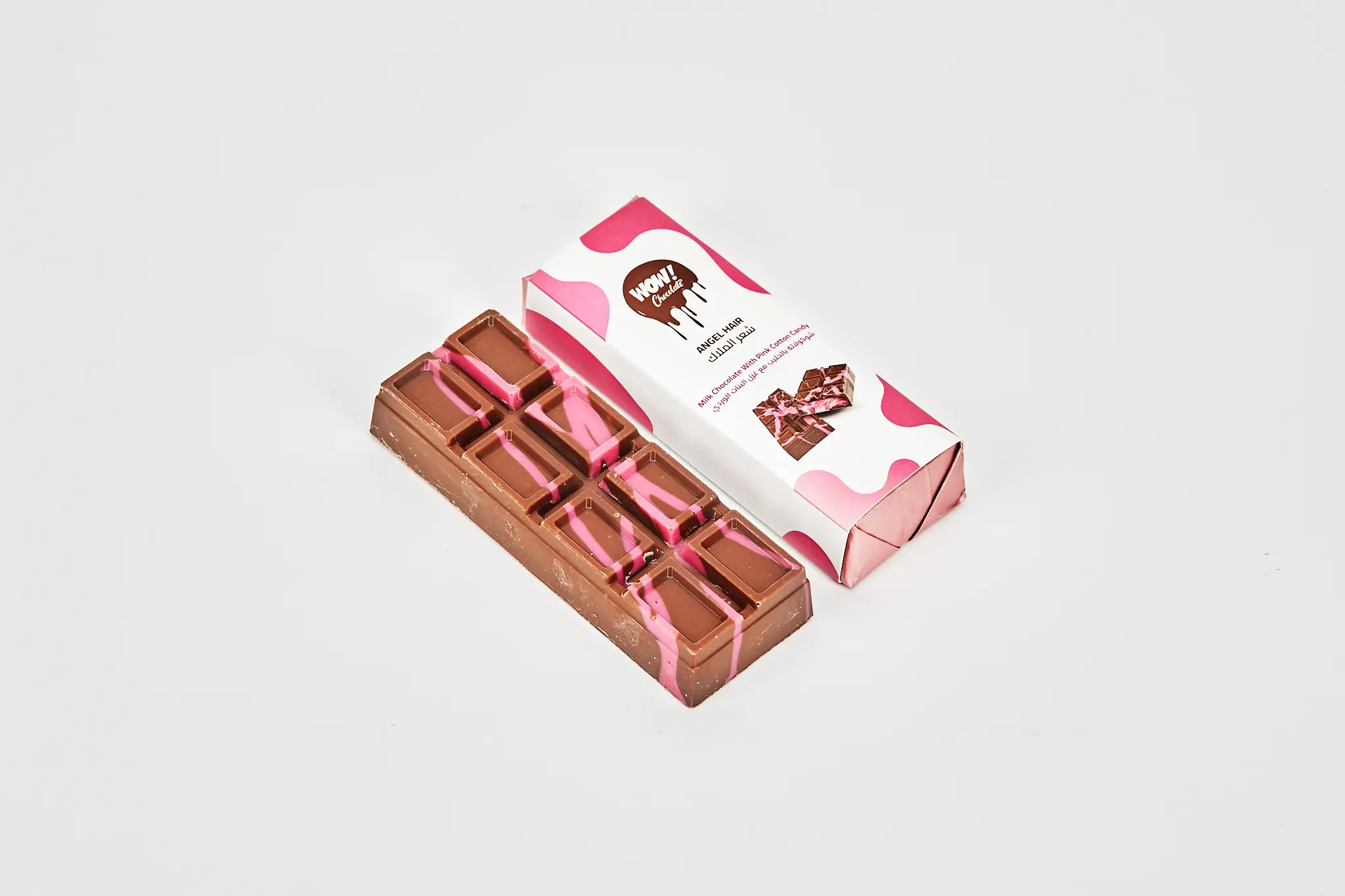 Wow! Angel Hair Milk Chocolate with Pink Cotton Candy 50 gm - view 4