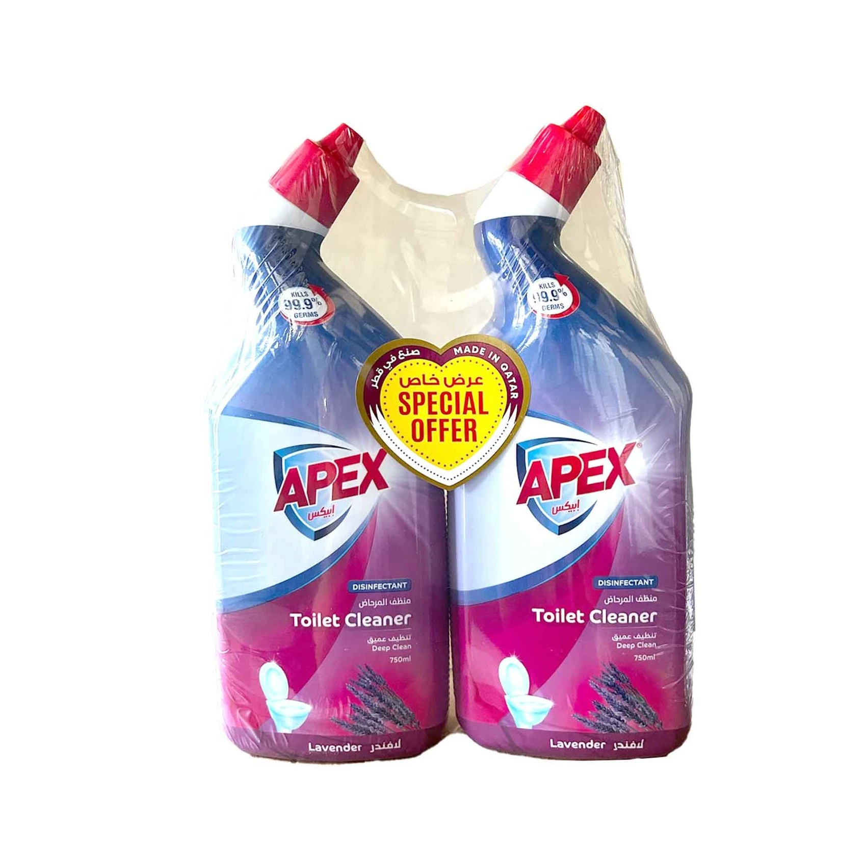 Apex Toilet Cleaner Lavander 2 pcs 750 ml