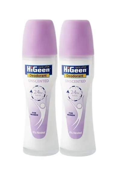 Higeen Deodorant Unscented For Women 75MlX2 - view 1