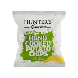 Hunter'S Gourmet Hand Cooked Potato Chips Sea Salt & Cider Vinegar 40Gm