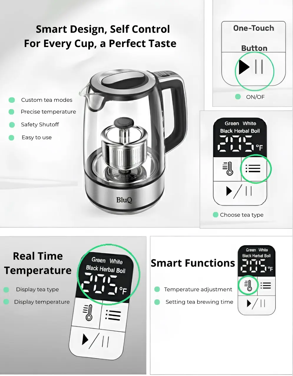 BluQ Tea Maker 1.7L Strix Control 2200 W - view 4