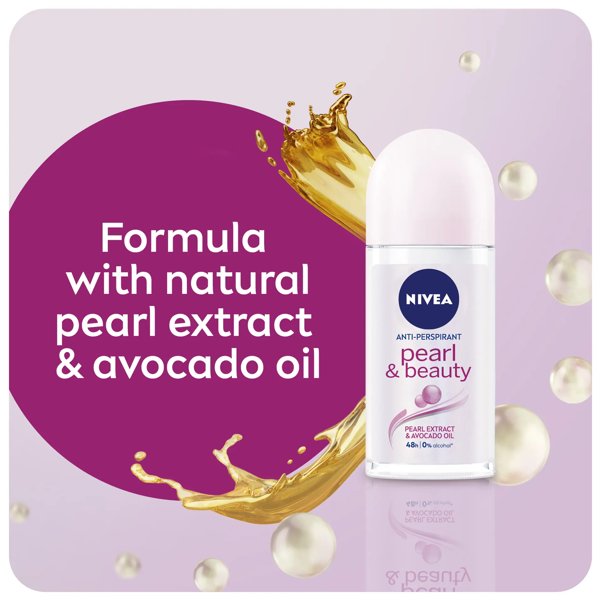 Nivea Deodorant Roll For Women Pearl Beauty 50 ml - view 3