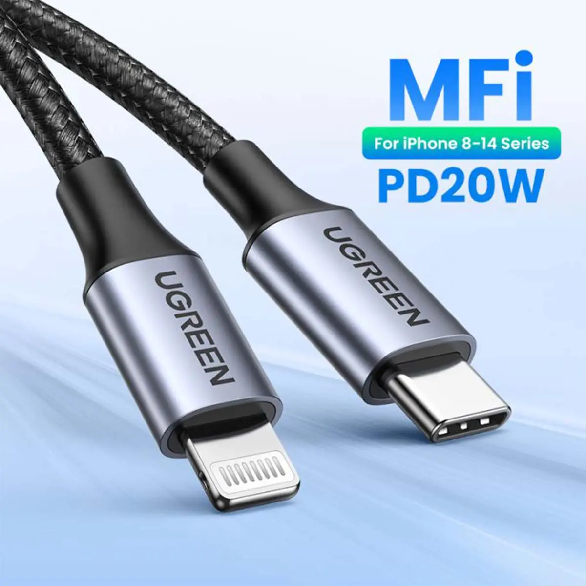 Ugreen Charging Cable USB C To Lightning 1m Black - view 6