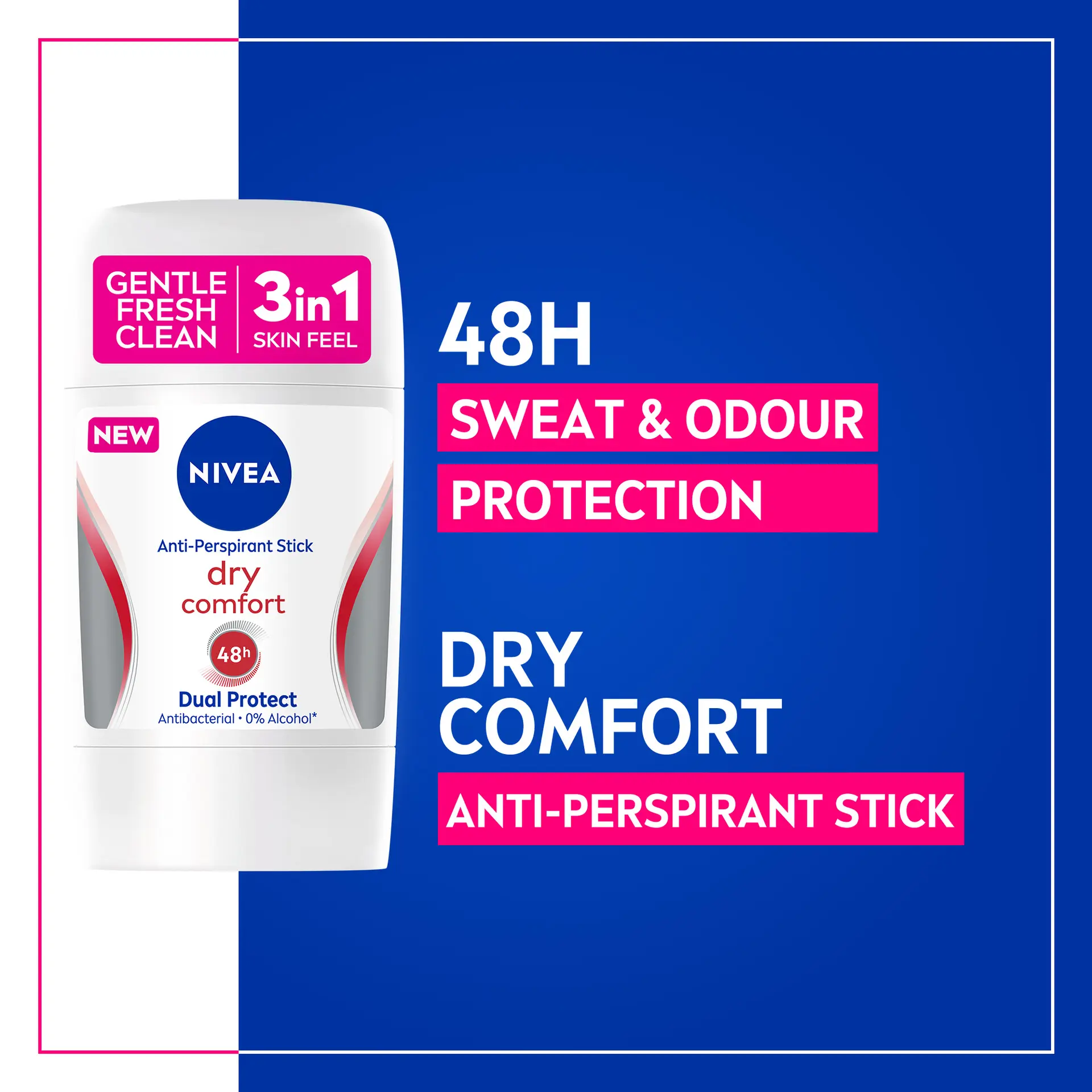 NIVEA Antiperspirant Stick for Women 48h Protection Dry Comfort Quick Dry 50 ml - view 2