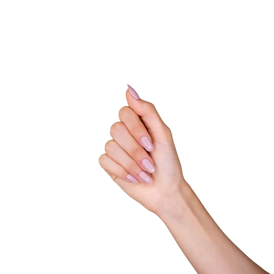 loca press on nails pink nude oval shape - view 4